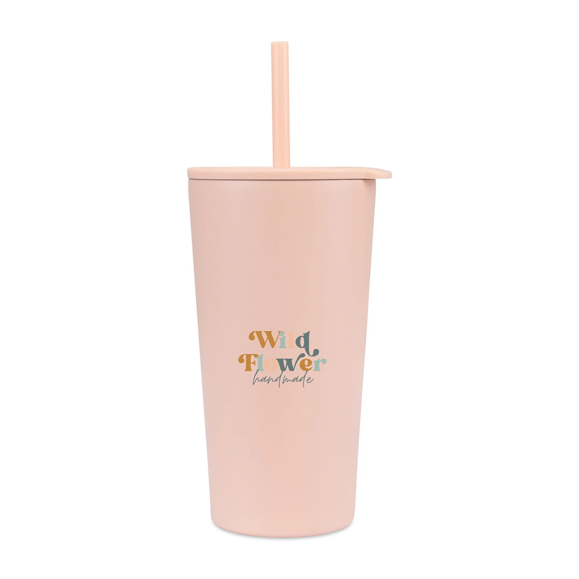 Aviana™ Rowan Recycled Straw Tumbler - 17 Oz. - Light Peach