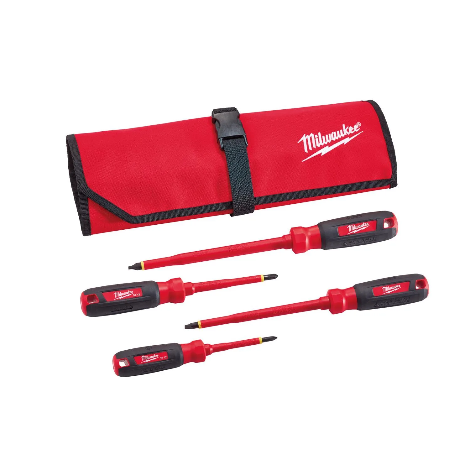 Milwaukee 4Pc 1000V Insulated Screwdriver Set W/ Roll Punch