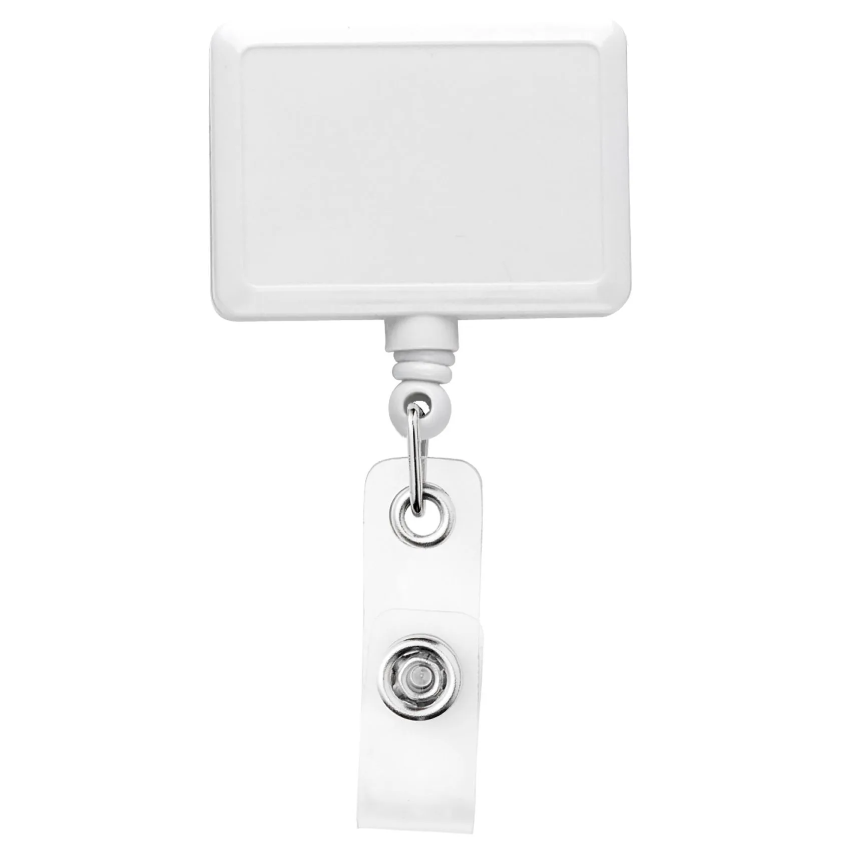 Rectangle Retractable Badge Reel, solid color view 2