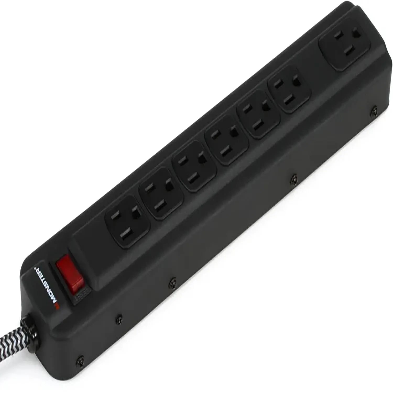 Monster Pro Mi Power Strip/Surge Protector 7 Outlets - Black