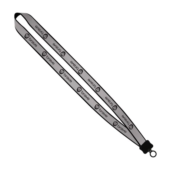 3/4" Reflective Lanyard with Plastic Clamshell & O-Ring view 3