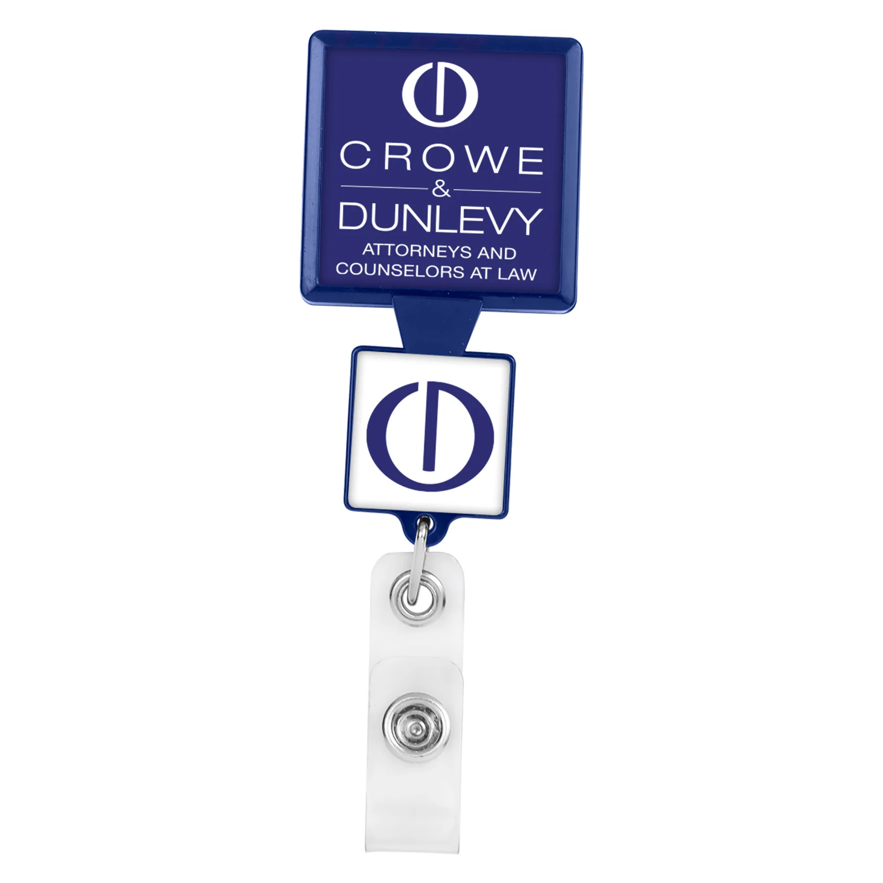 Double Up Square Retractable Badge Reel view 5