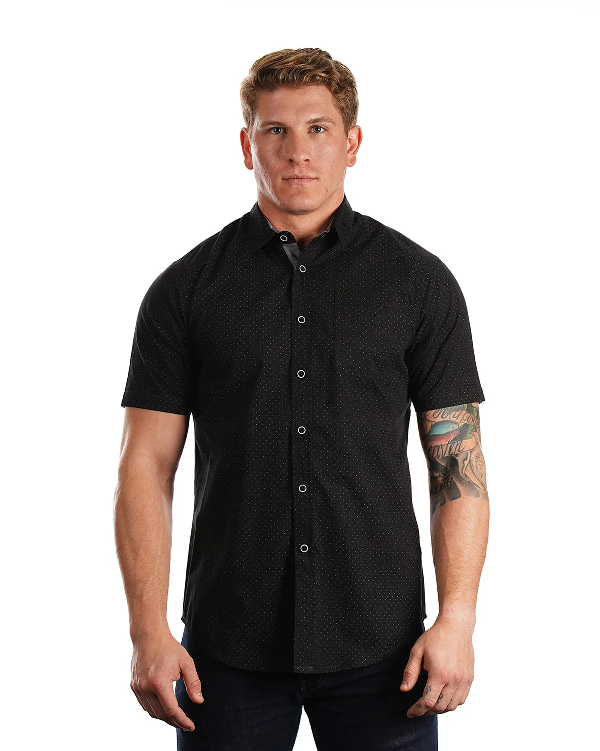 Burnside Men's Peached Poplin Short Sleeve Woven Shirt