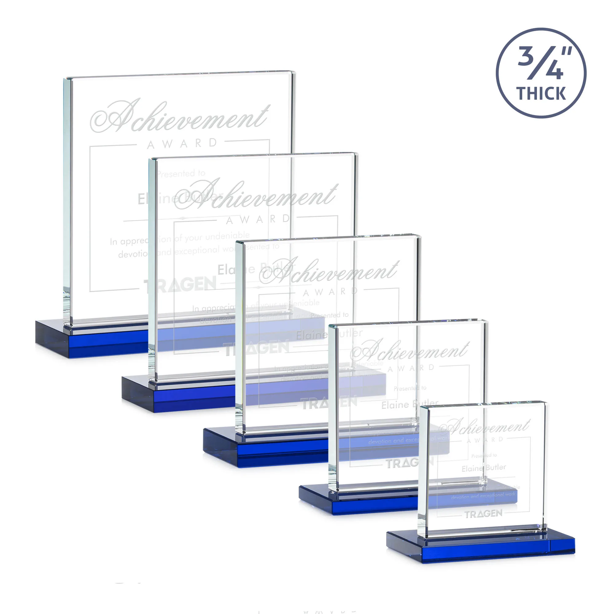 Deep Etch, Standard base, Blue