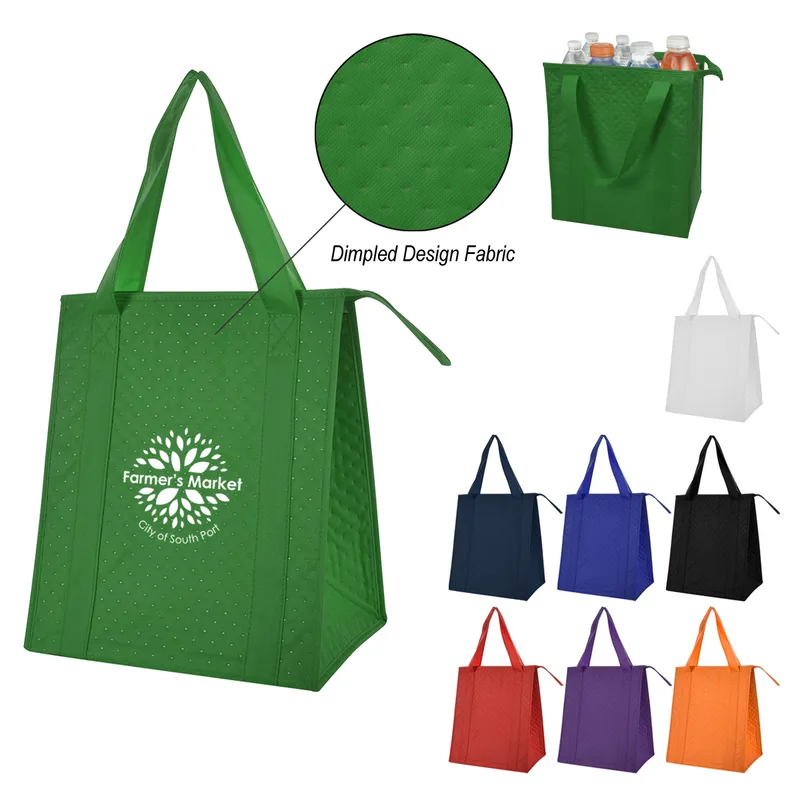 Dimples Non-woven Cooler Tote Bag view 2