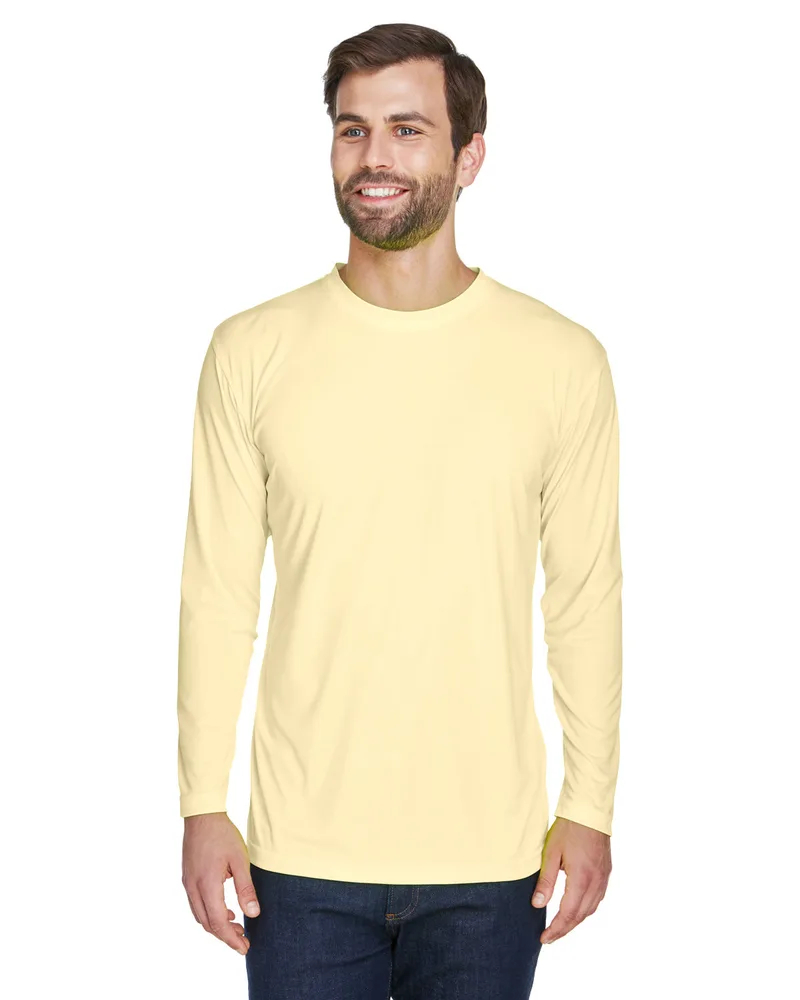 ULTRACLUB Adult Cool & Dry Sport Long-Sleeve Performance Interlock T-Shirt view 4