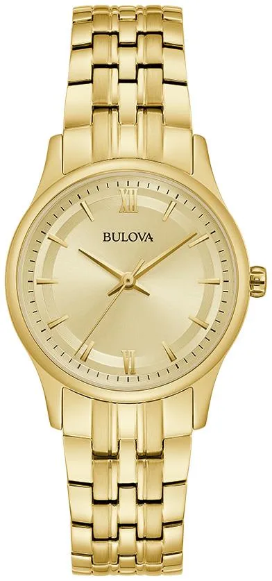 Bulova Watches Corporate Exclusive Ladies' Classic Watch, Gold-Tone w/Champagne Dial