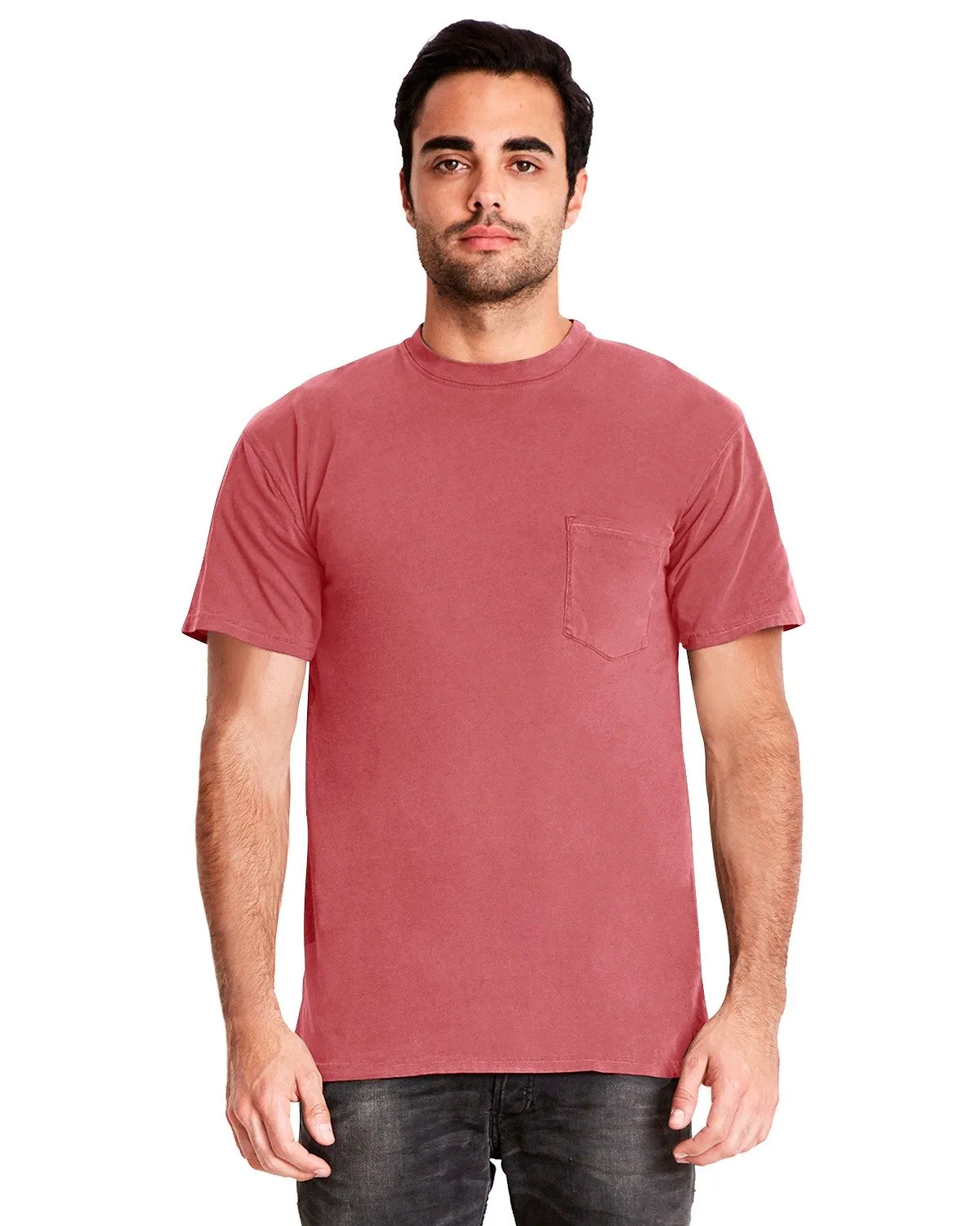 NEXT LEVEL APPAREL Adult Inspired Dye Crew with Pocket view 6
