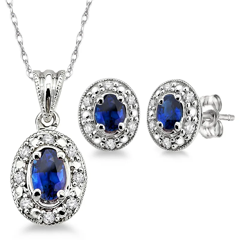 Jilco Inc Diamond & Sapphire Set