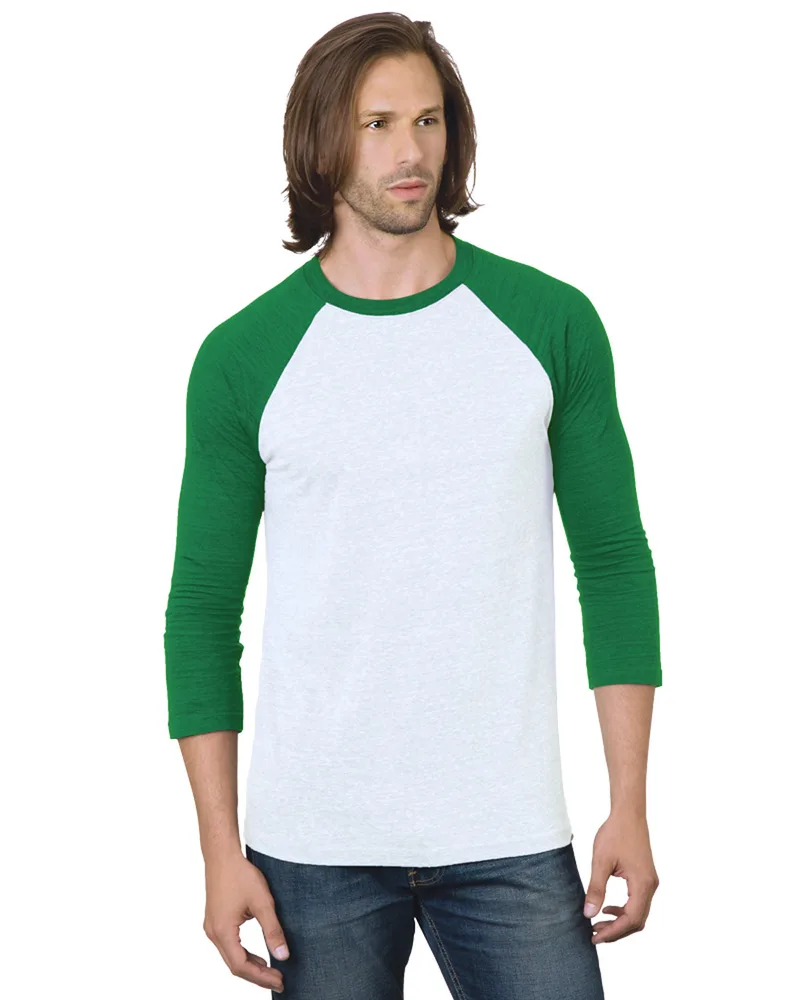 BAYSIDE Unisex Three-Quarter Sleeve Raglan T-Shirt view 7