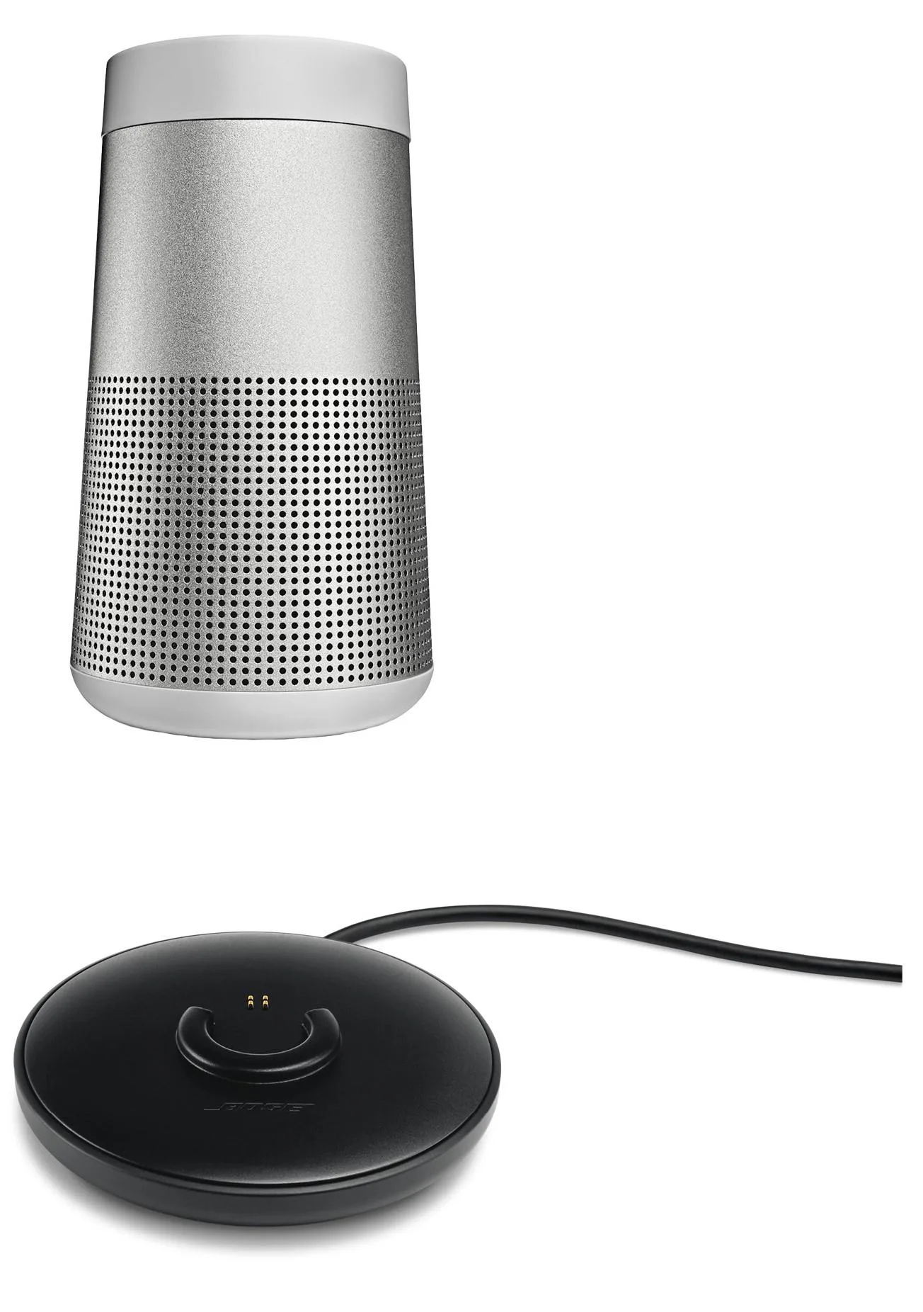 Bose Soundlink Revolve+ Ii Bluetooth® Speaker & Charging Cradle -Luxe Silver Bundle
