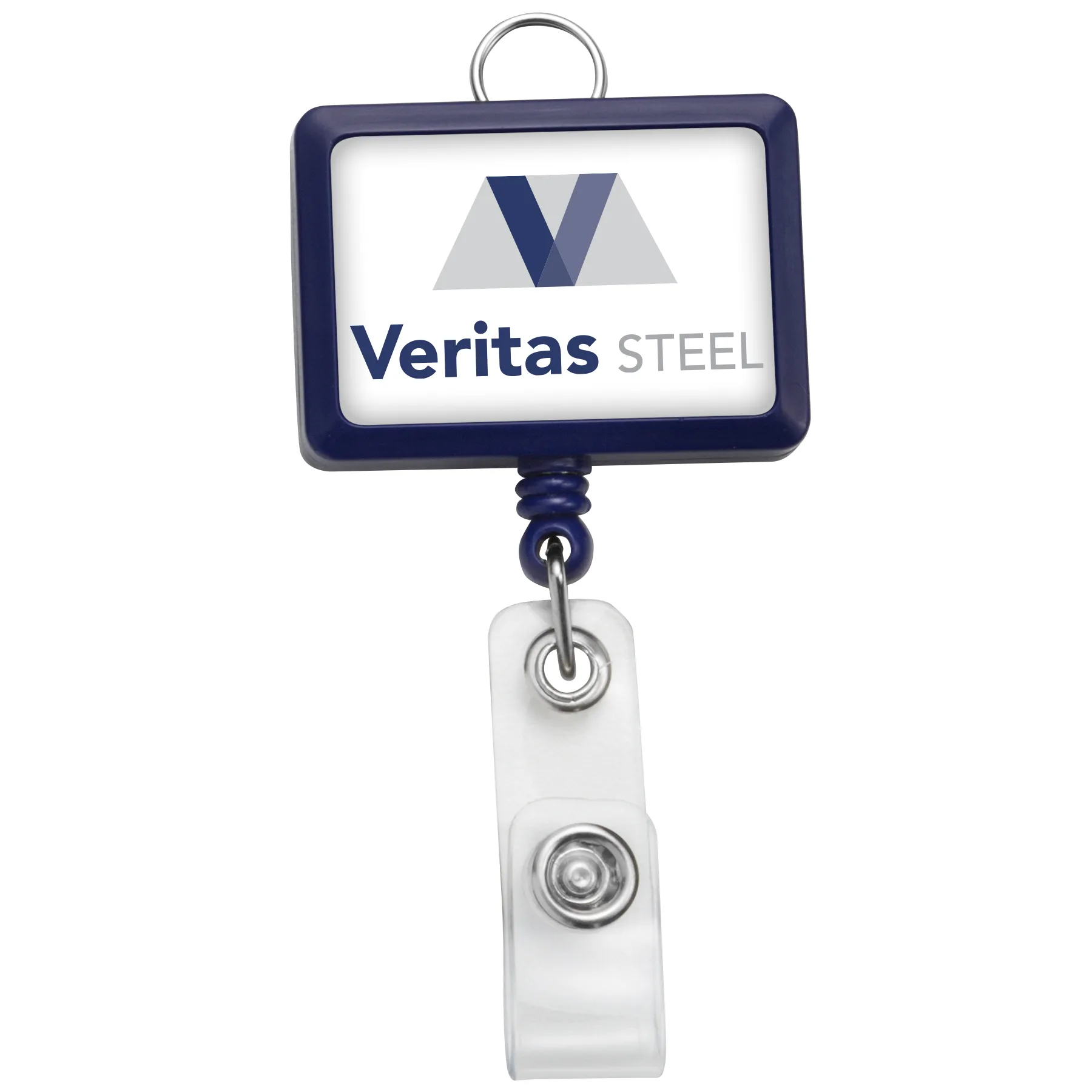 Jumbo Rectangle Badge Reel w/lanyard attachment view 5