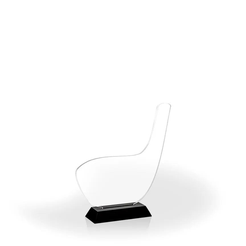 Golf Club Award with Black Wood Base, Small - Engraved view 2