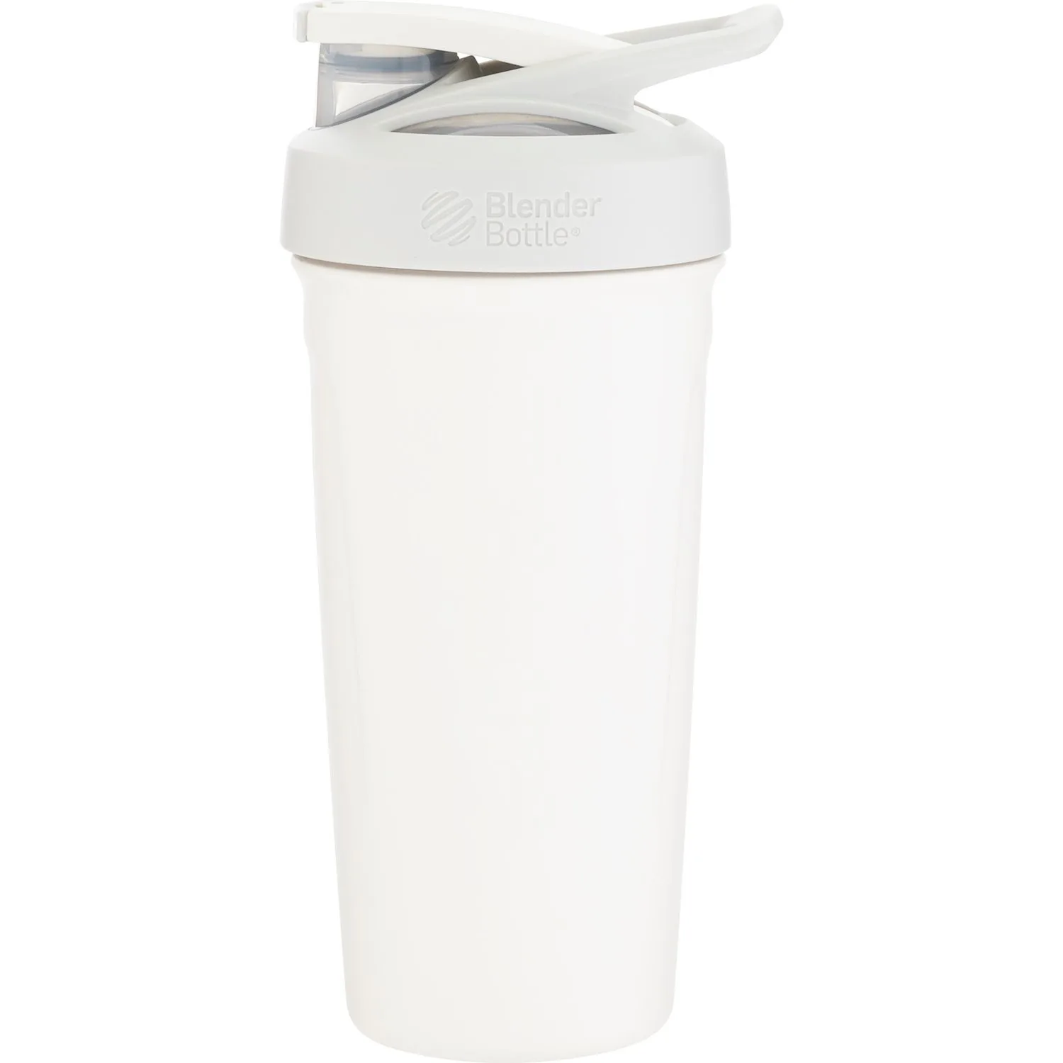 24 oz BlenderBottle Shaker Bottle Strada Stainless (White) view 2