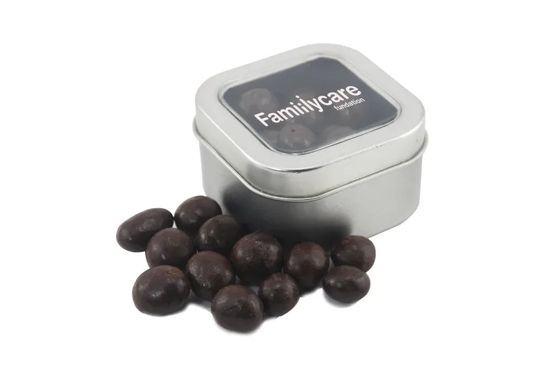 Window Tin w/Chocolate Espresso Beans