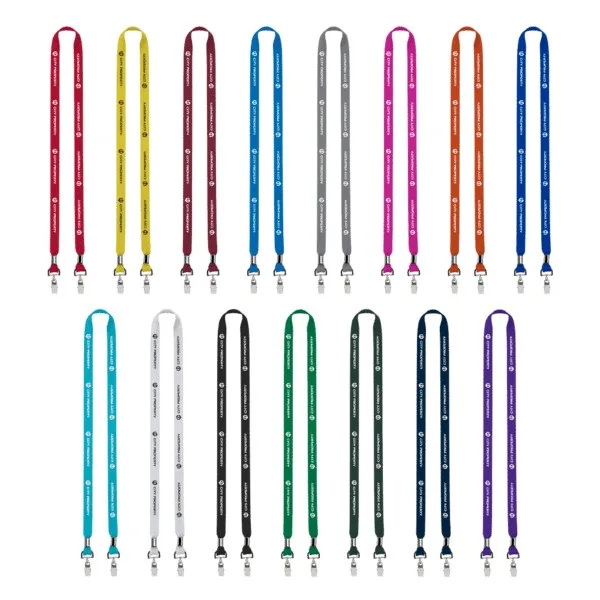IMPORT Rush 5/8" Polyester 2-Ended Lanyard with Dual Silver Crimps & Split-Rings view 2