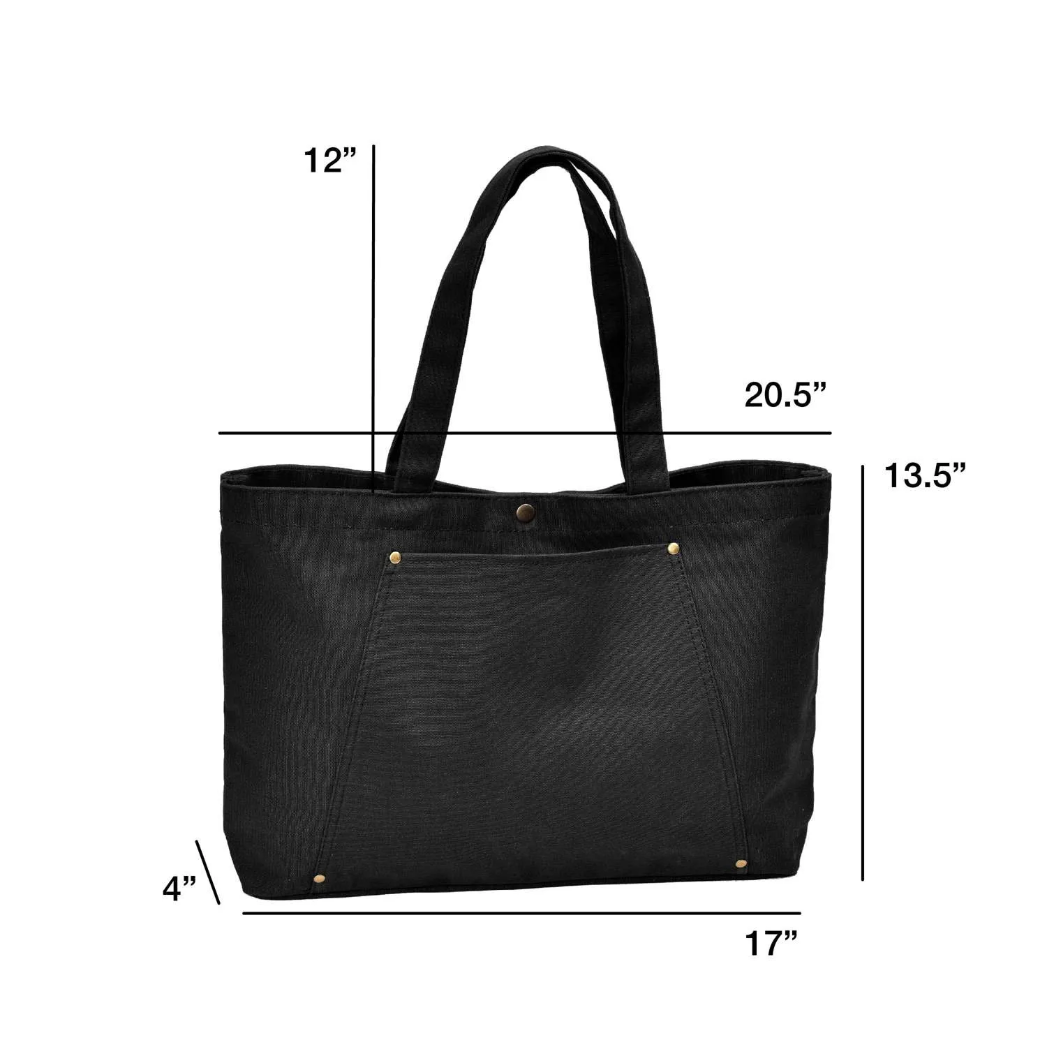 Rivet Tote with Embroidery view 3