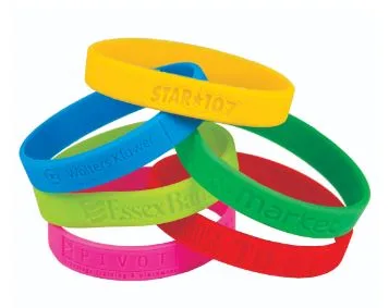 ½" Debossed Silicone Awareness Bracelet view 2