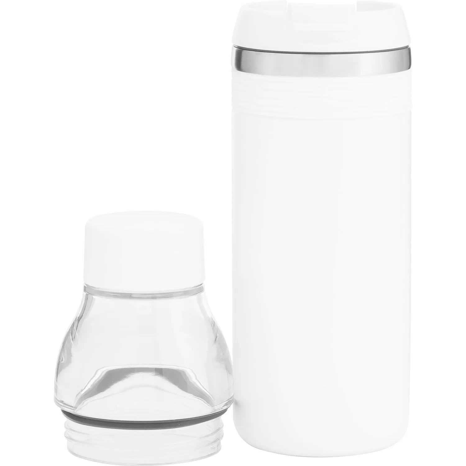 16.9 oz h2go Orion Travel Tumbler Water Bottle (Matte White) view 2