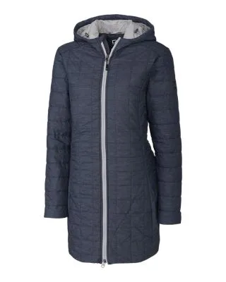 Cutter & Buck Rainier PrimaLoftÂ® Womens Eco Insulated Hooded Long Coat view 3