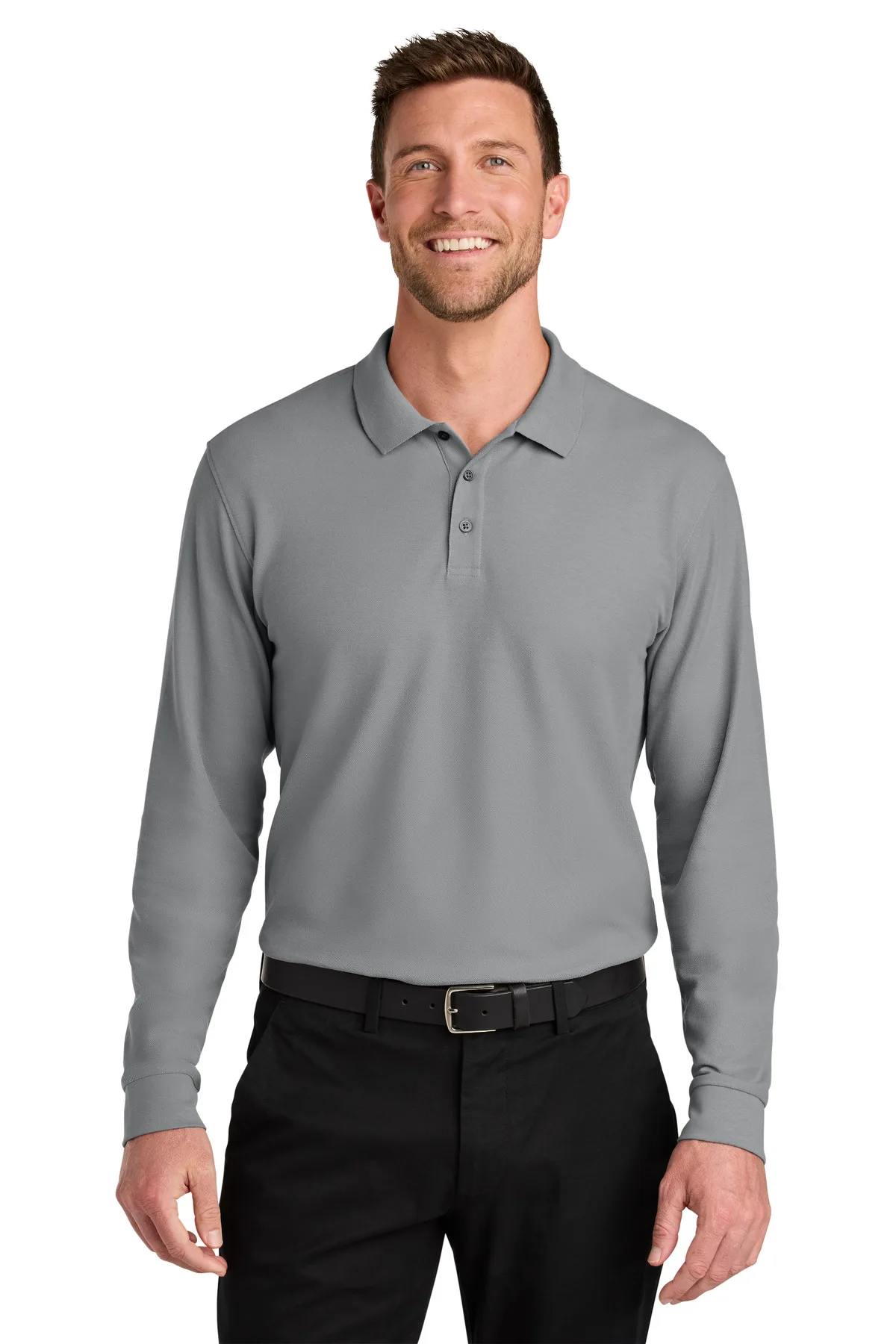 Port Authority® Wearever Signature Pique Long Sleeve Polo view 4