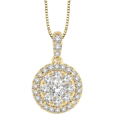 Jilco Inc Diamond Cluster Necklace