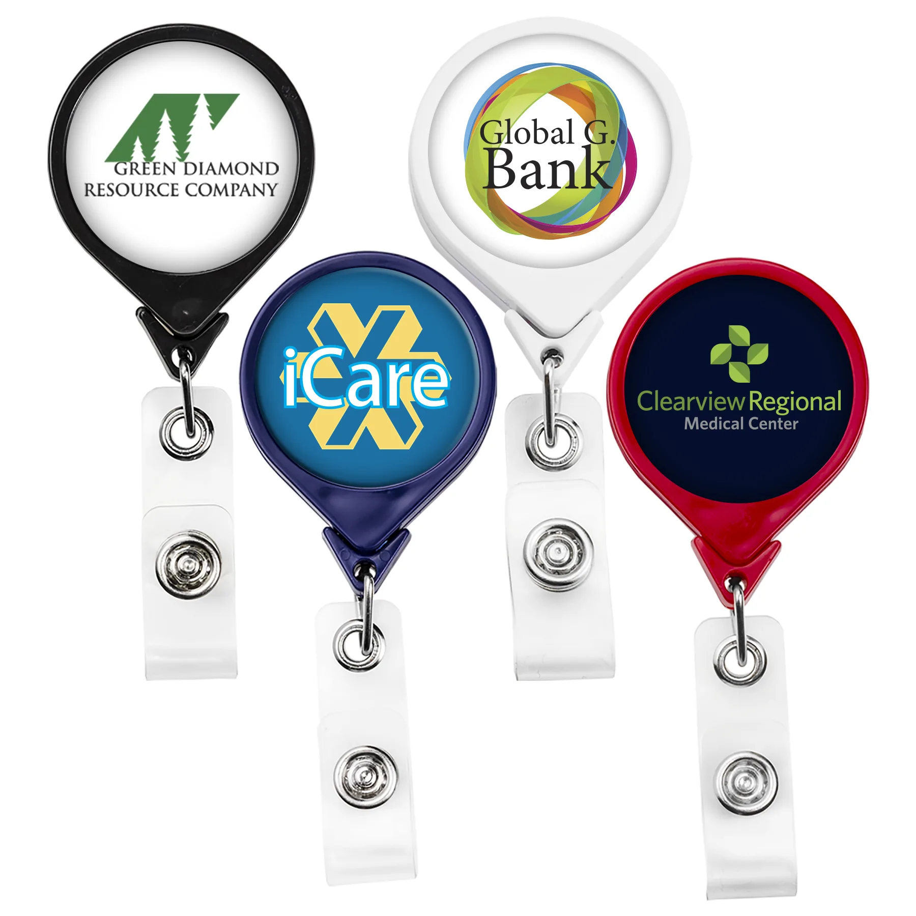 Magnet Back Jumbo Round Retractable Badge Reel