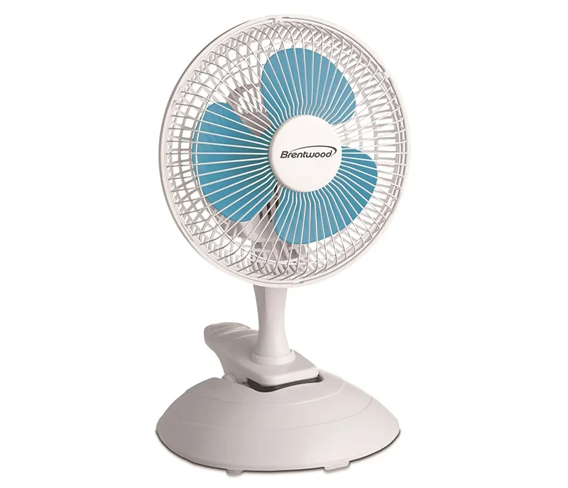 6'' White Clip Desk Fan