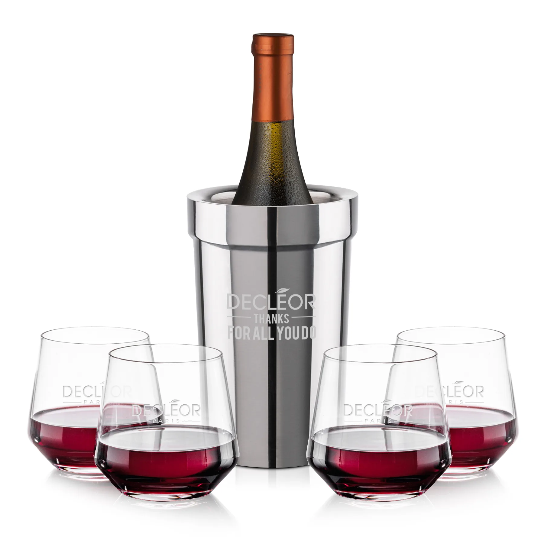 Wine Cooler Stemless Set, Tucson Set, Set of 5