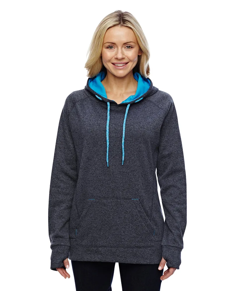 J AMERICA Ladies' Cosmic Contrast Fleece Hooded Sweatshirt view 7