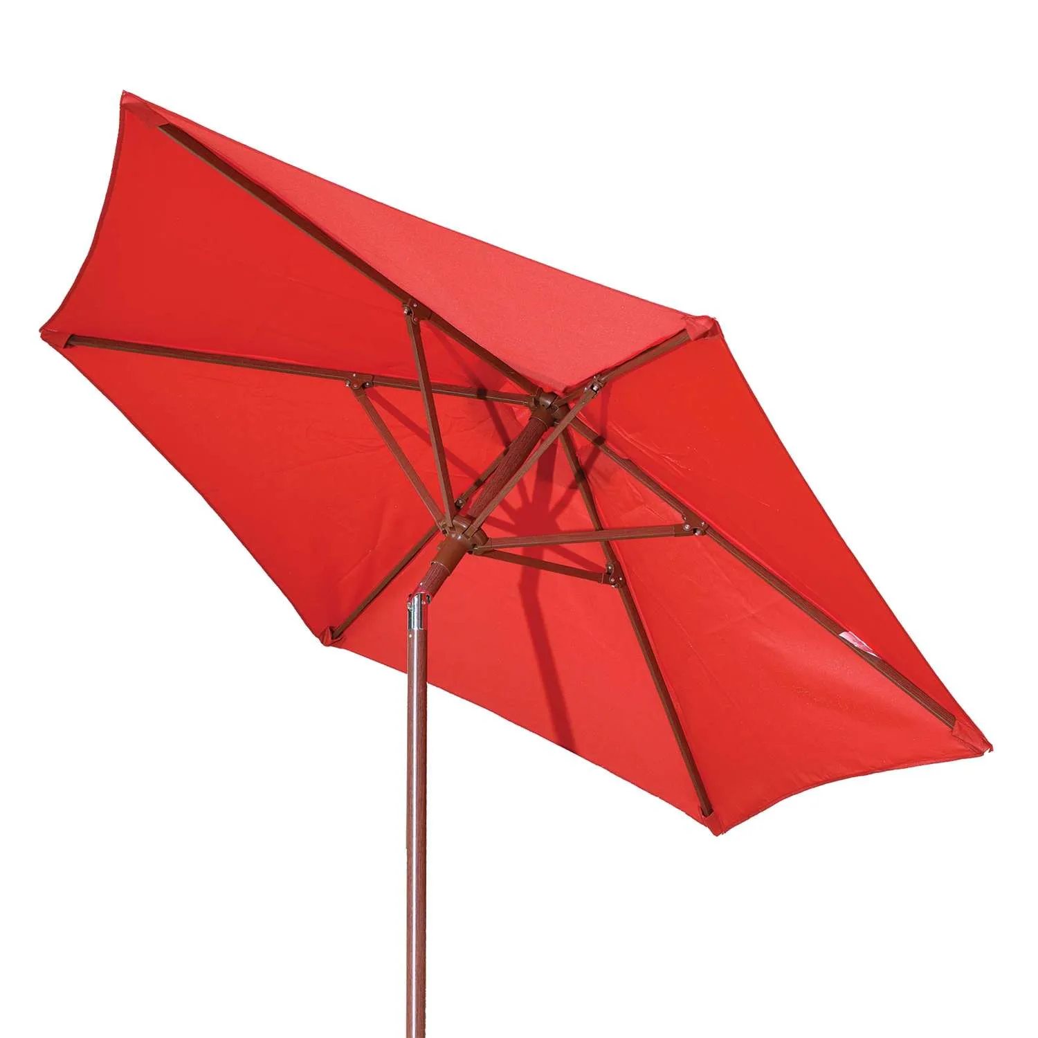 7' Wood Look Tilting Market Umbrella Kit (1 Imprint) view 4
