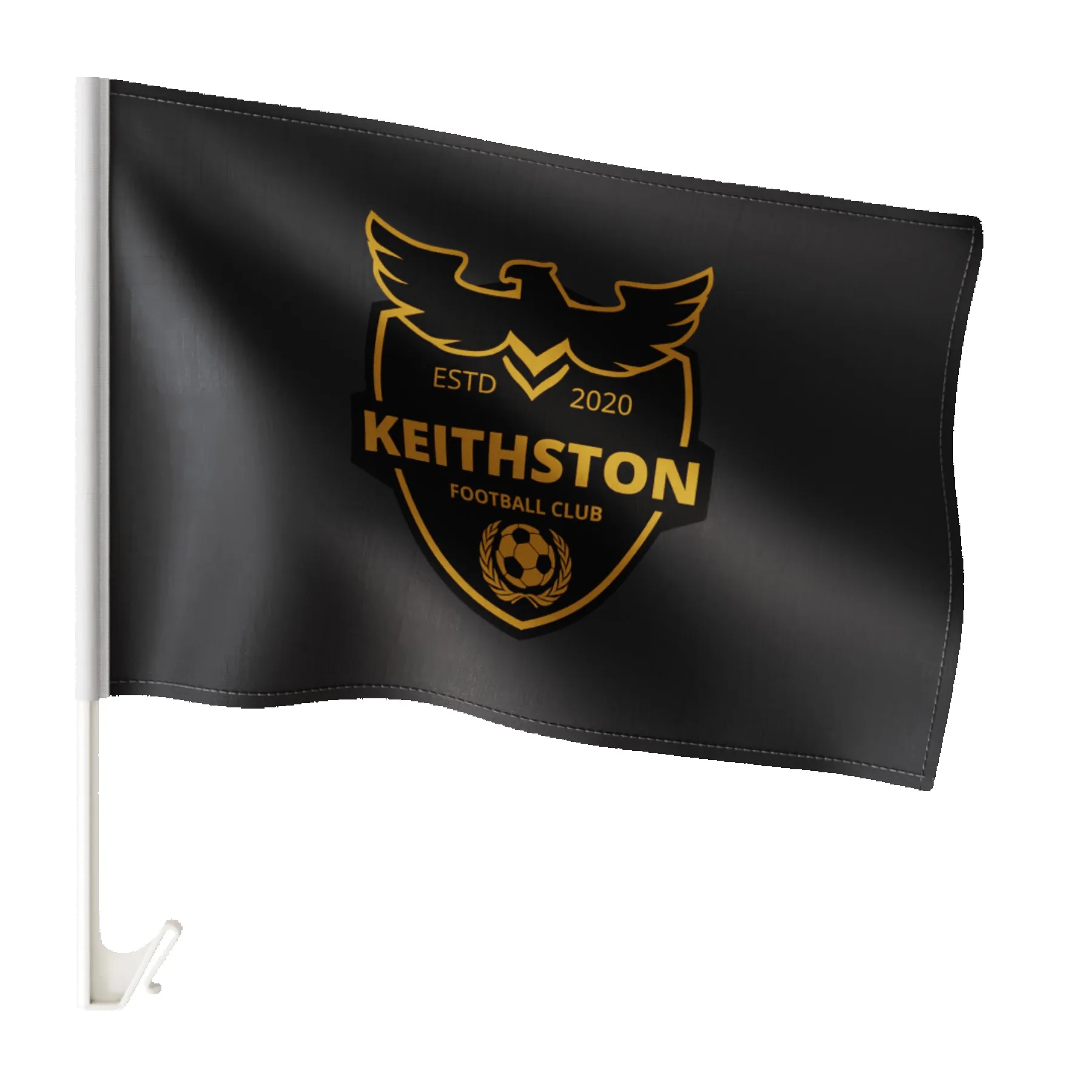 Car Flag w/Premium Heavy Duty 18" Pole view 2