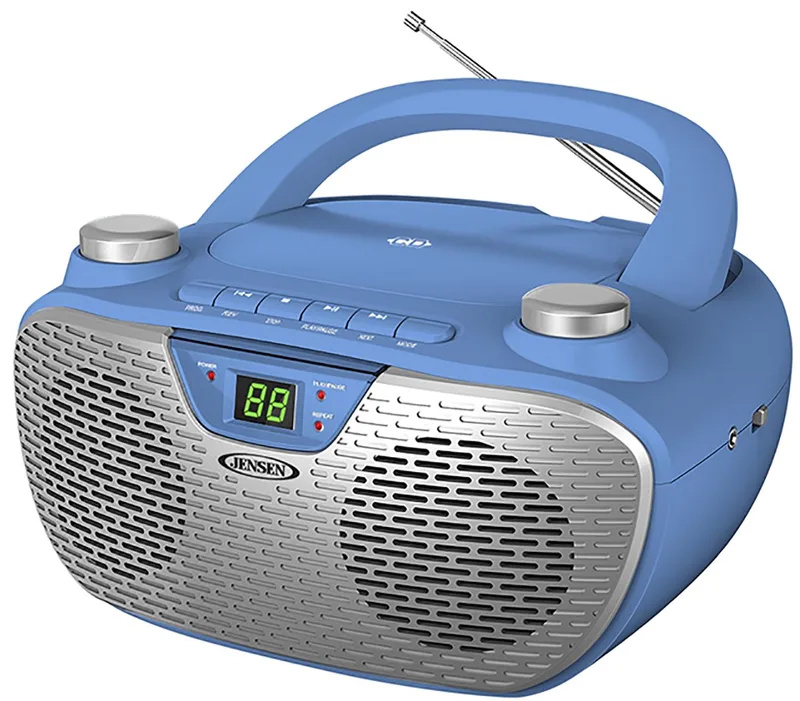 Jensen Audio Blue Portable Stereo Cd Player w/Am/Fm Radio