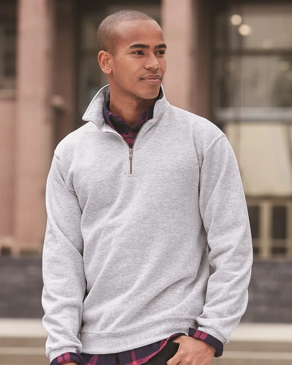 Jerzees® Super Sweats NuBlend® Quarter-Zip Cadet Collar Sweatshirt view 5