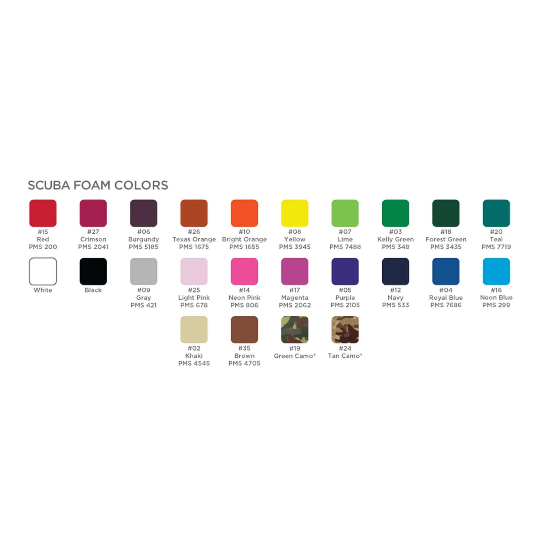 Scuba Material Colors