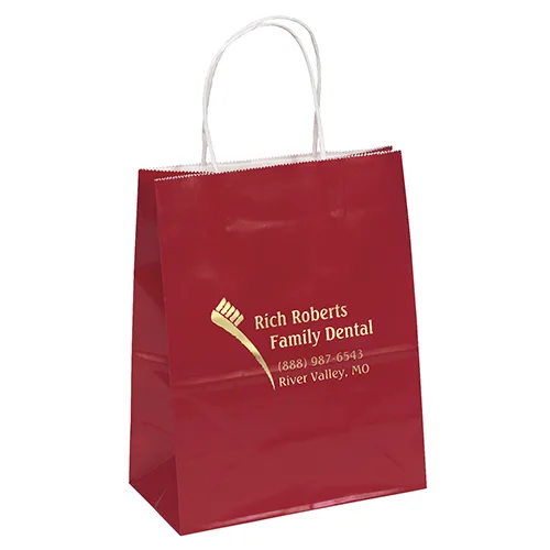 Amanda™ - Gloss Shopper - Foil Print (7 3/4" x 4 3/4" x 9 3/4") view 3