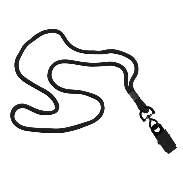 1/8" Polyester Cord Lanyard with Bulldog Clip view 2