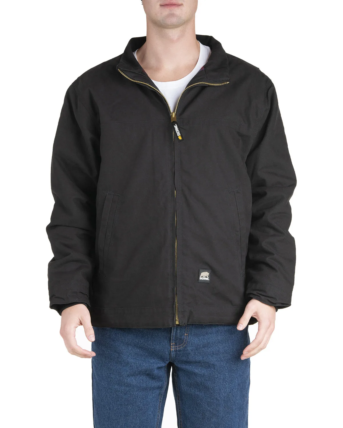 Berne Apparel Men's Flagstone Flannel-Lined Duck Jacket
