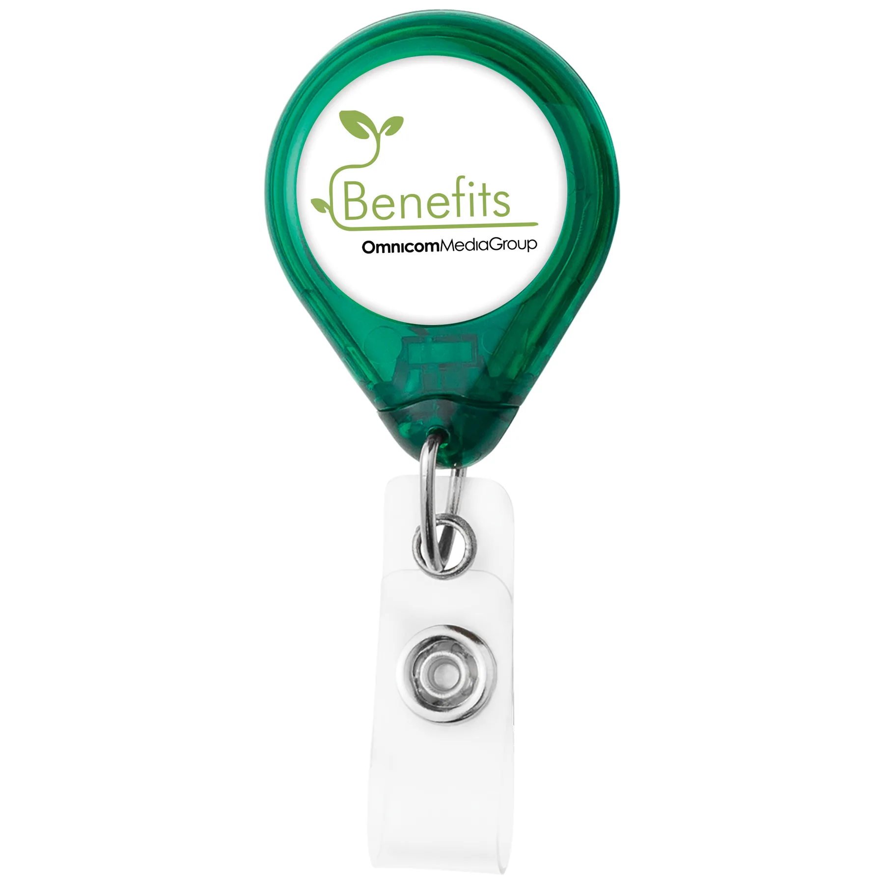 Translucent D-Bak Retractable Badge Reel - Translucent view 5
