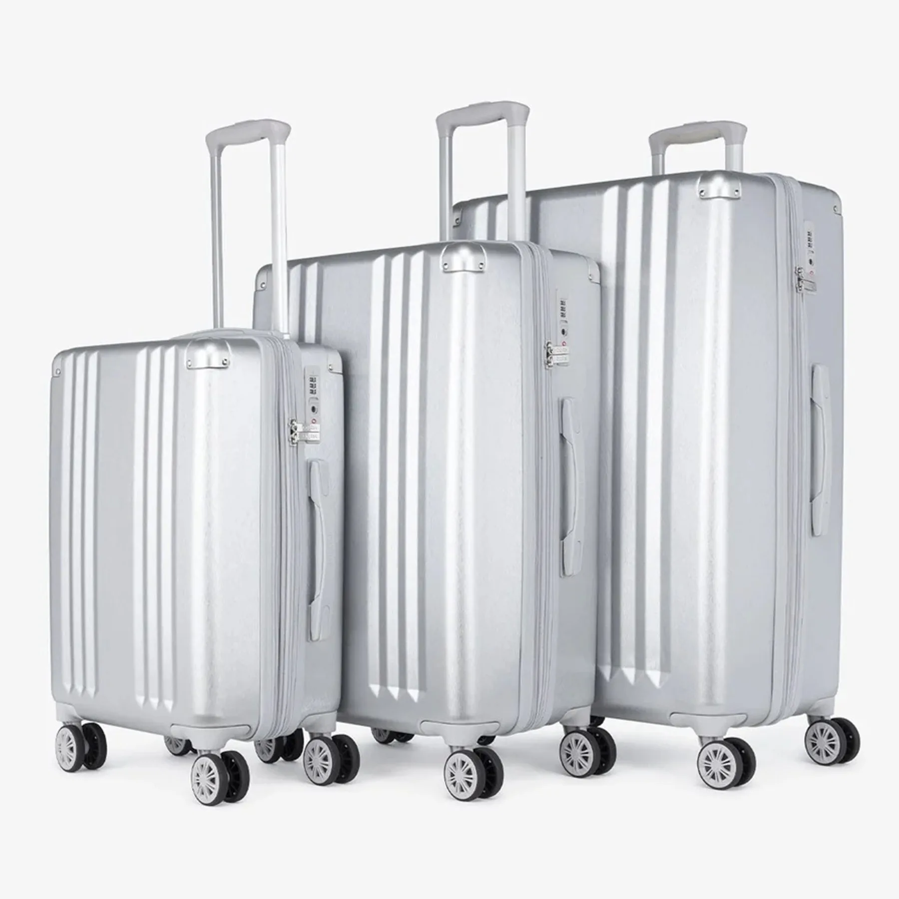 CALPAK Ambeur 3-Piece Luggage Set Silver