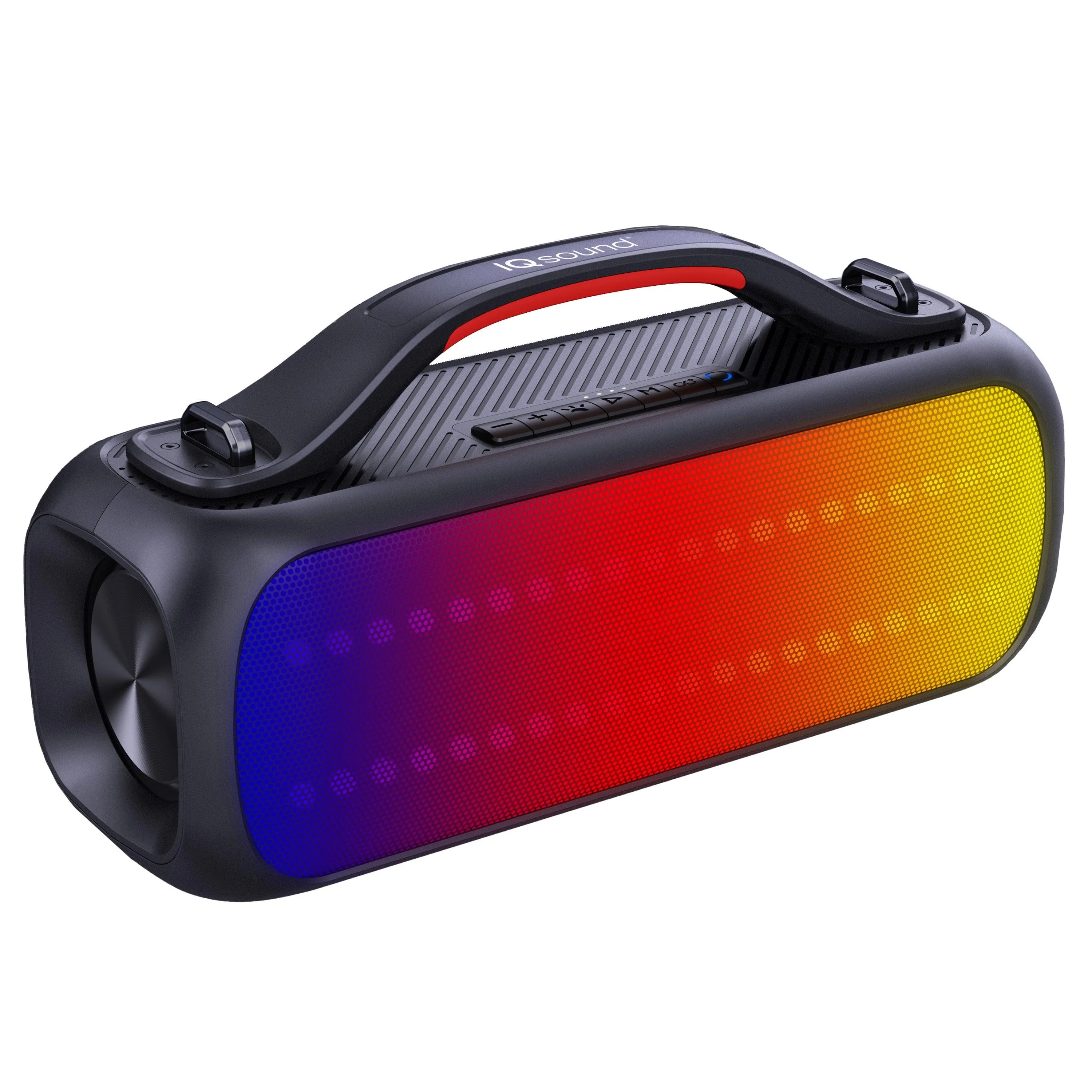 Supersonic Iq Sound Ipx5 Portable Bluetooth Speaker W/Led Light Show