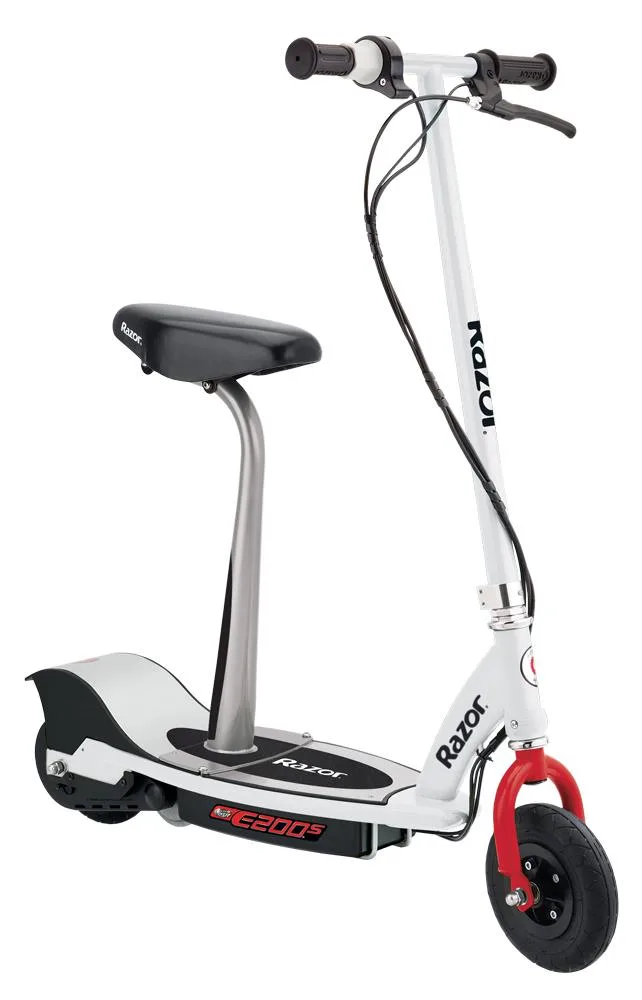 Razor USA E200S Electric Seated Scooter - White/Red (Bb)