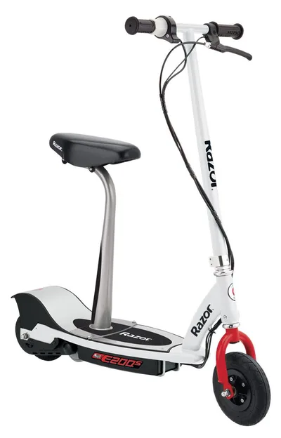 Razor USA E200S Electric Seated Scooter - White/Red (Bb)