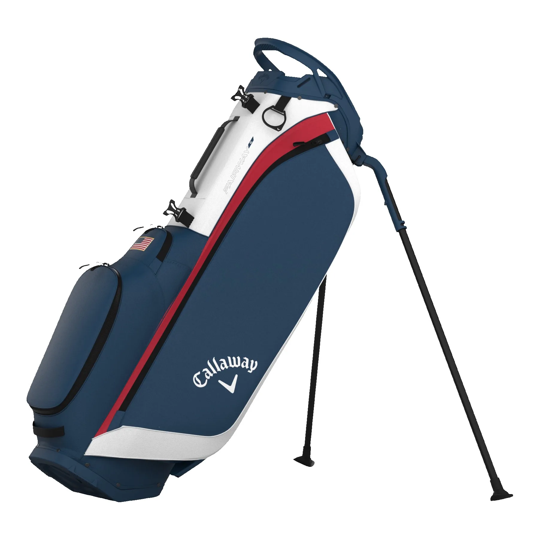 Callaway Fairway C Stand Bag - White/Marine/Red/Flag