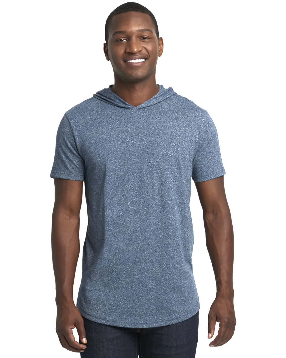 NEXT LEVEL APPAREL Unisex Mock Twist Short Sleeve Hoody T-Shirt view 4