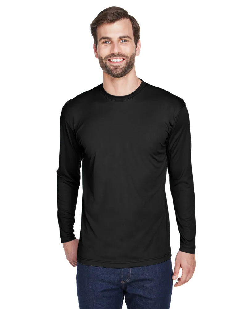ULTRACLUB Adult Cool & Dry Sport Long-Sleeve Performance Interlock T-Shirt