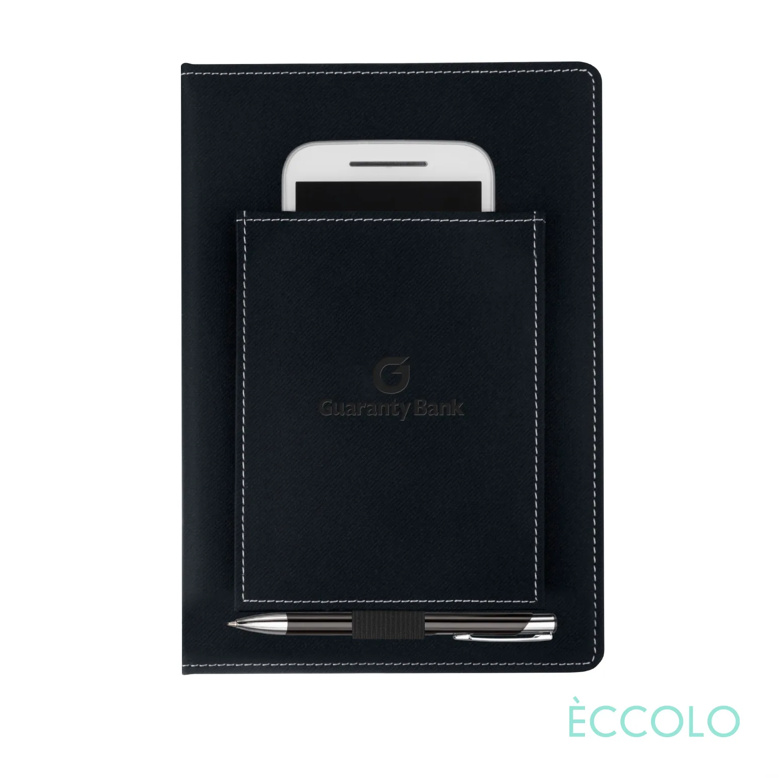Journal & Clicker Pen, Black/Black