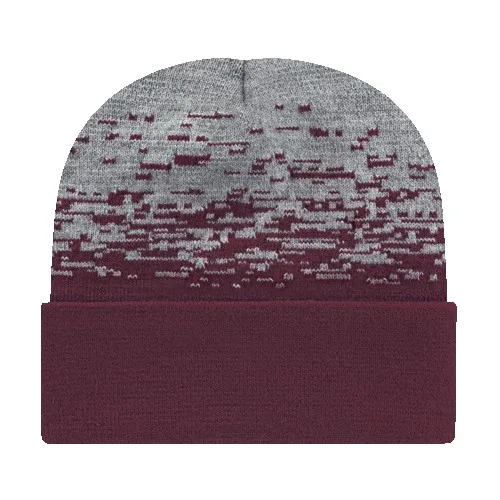 Static Pattern Knit Cap With Cuff view 7