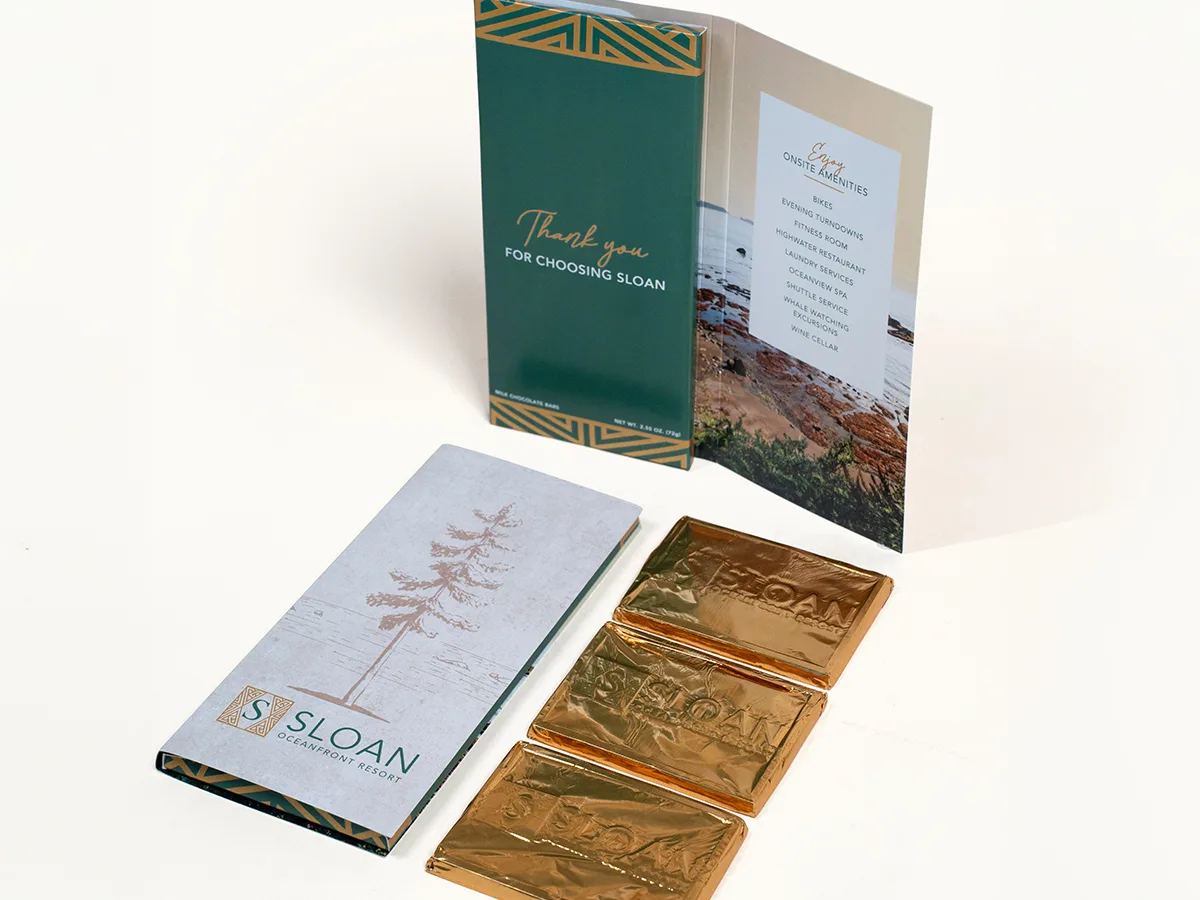 Deluxe Chocolate Storyteller with 3 Custom Engraved Chocolate Bars view 2