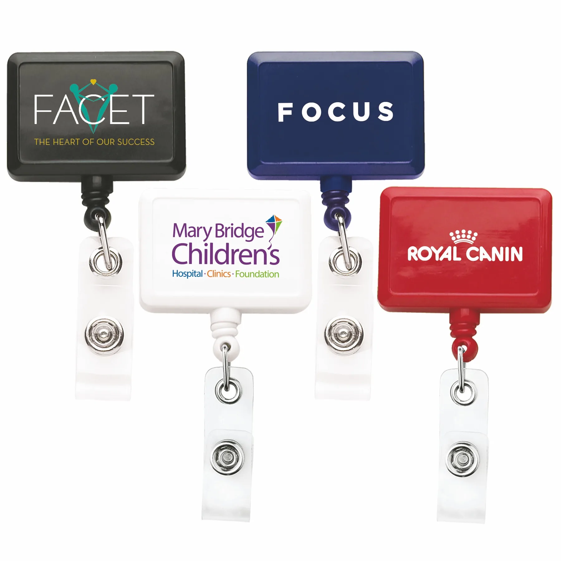Rectangle Retractable Badge Reel w/belt cliip